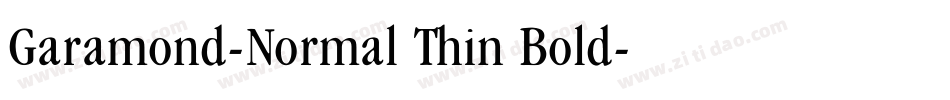 Garamond-Normal Thin Bold字体转换